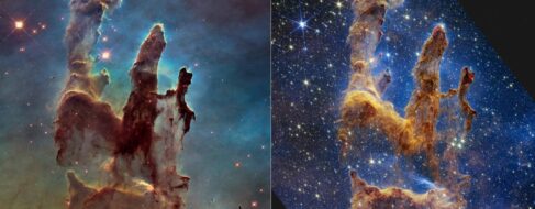 El telescopio Webb hace un retrato de los Pilares de la Creación lleno de estrellas