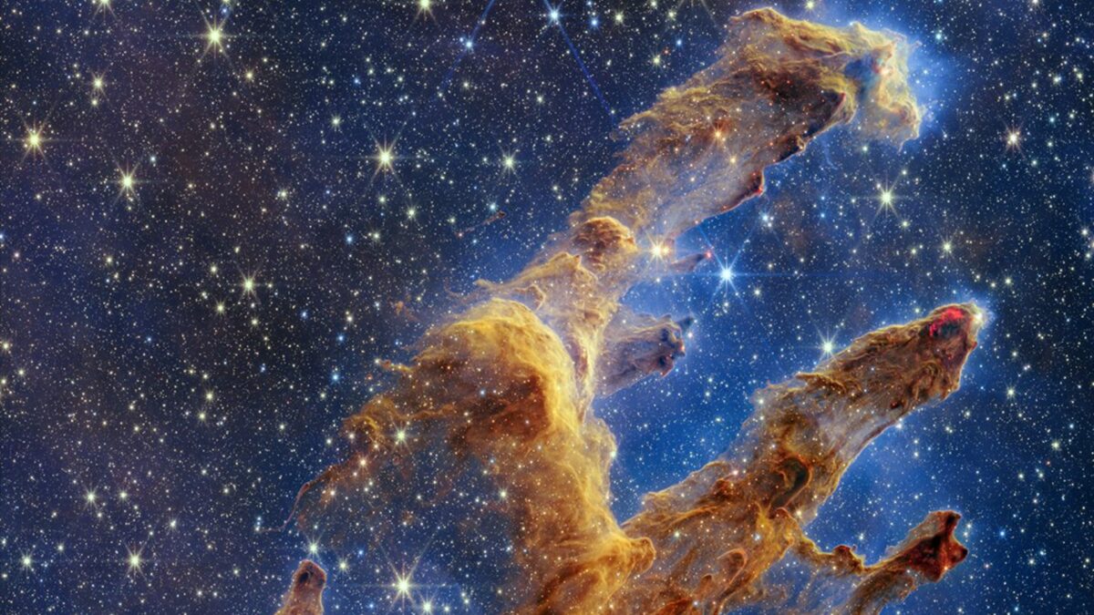El James Webb ofrece una imagen inédita de los Pilares de la Creación, una región donde se forman nuevas estrellas