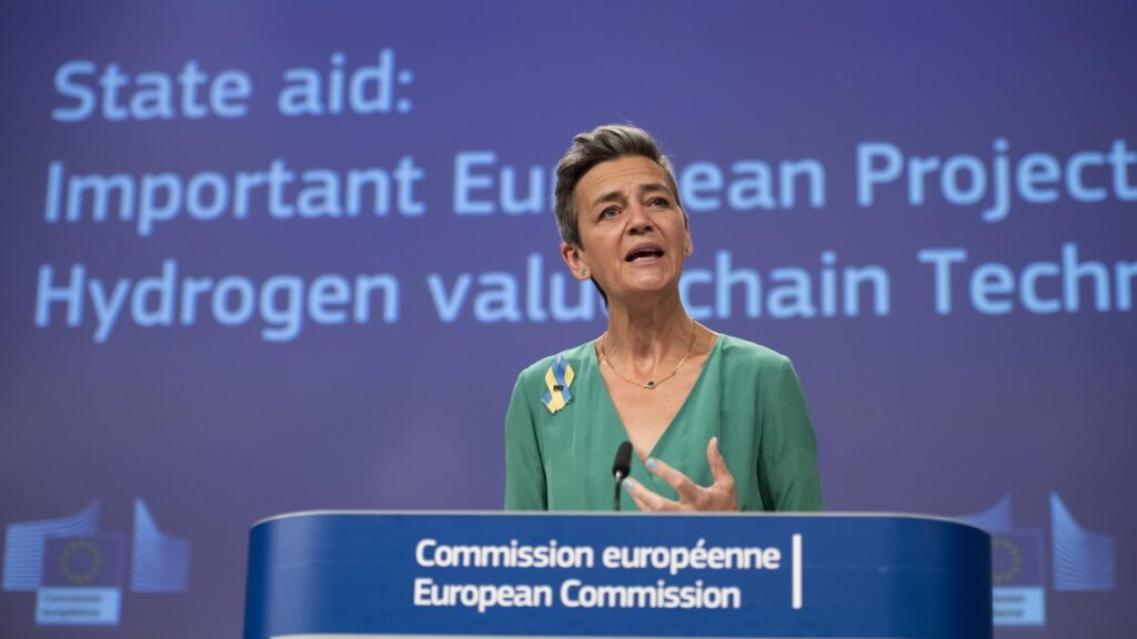 La vicepresidenta de la Comisión Europea y comisaria de Competencia, Margrethe Vestager.