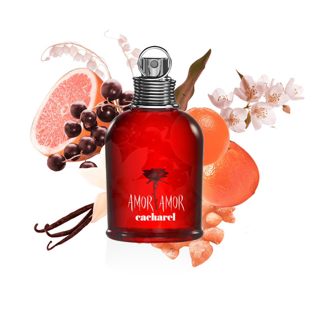 El perfume Amor Amor de la firma Cacharel cuenta con rosas entre sus ingredientes