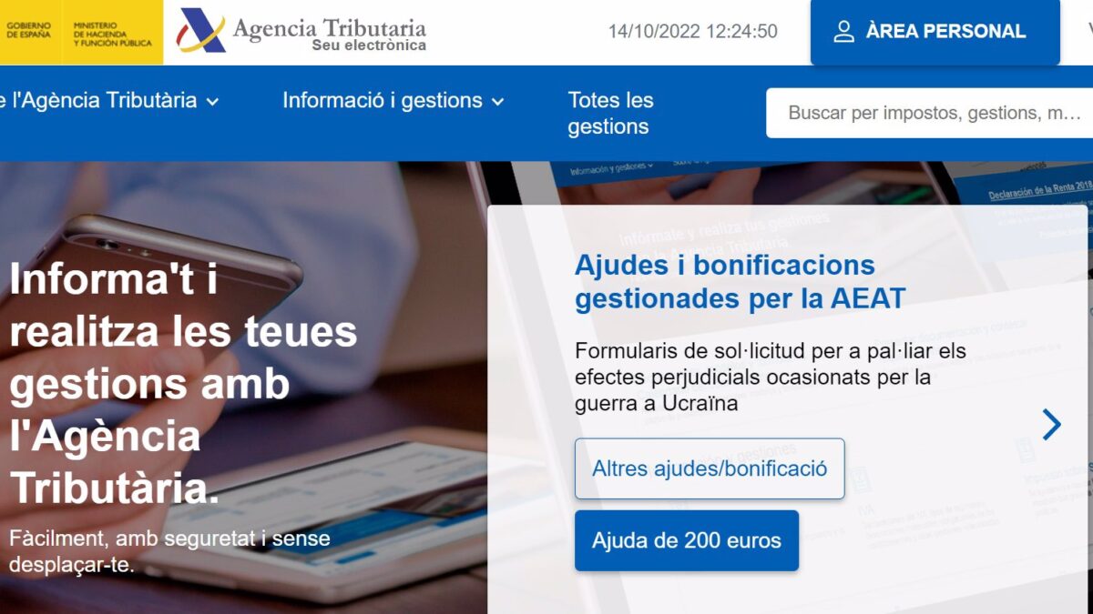 La Agencia Tributaria se gasta 47.000 euros al mes en traducir su web a las lenguas cooficiales