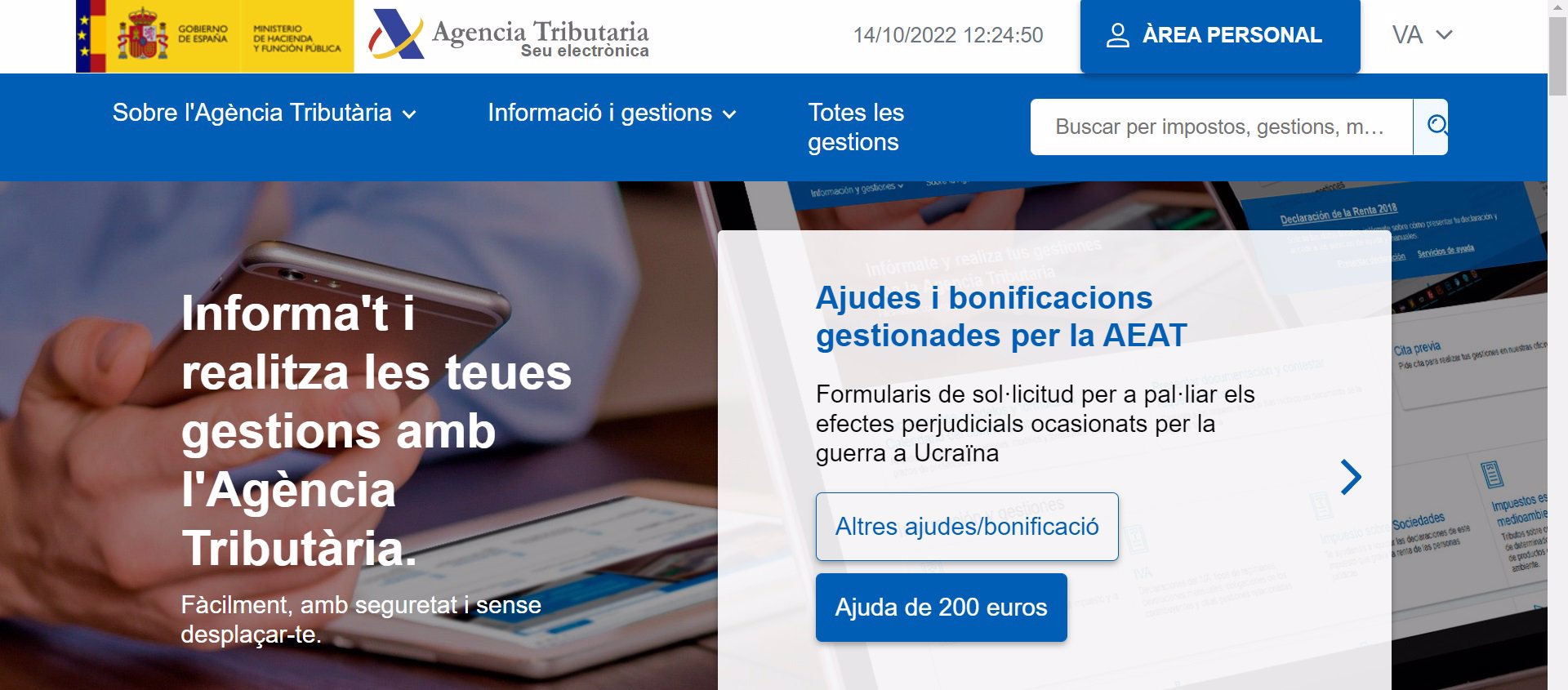 La Agencia Tributaria se gasta 47.000 euros al mes en traducir su web a las lenguas cooficiales
