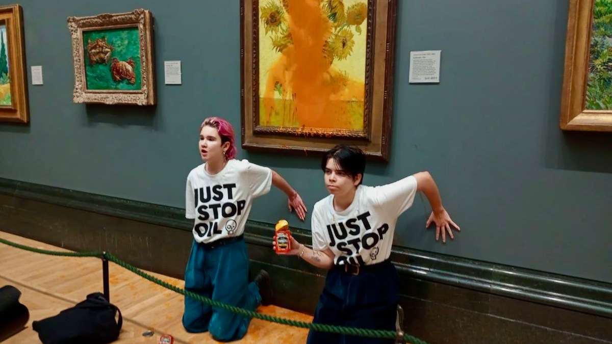 Los activistas climáticos centran sus protestas en el arte y los museos