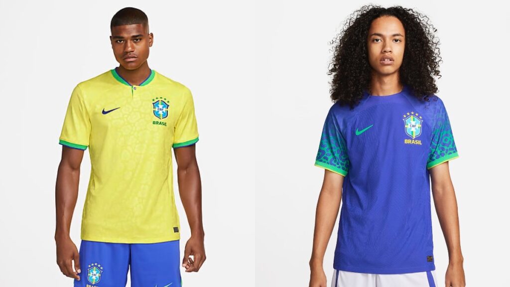 Nike ha sido la encargada de diseñar las camisetas de Brasil para el Mundial de Qatar 2022.