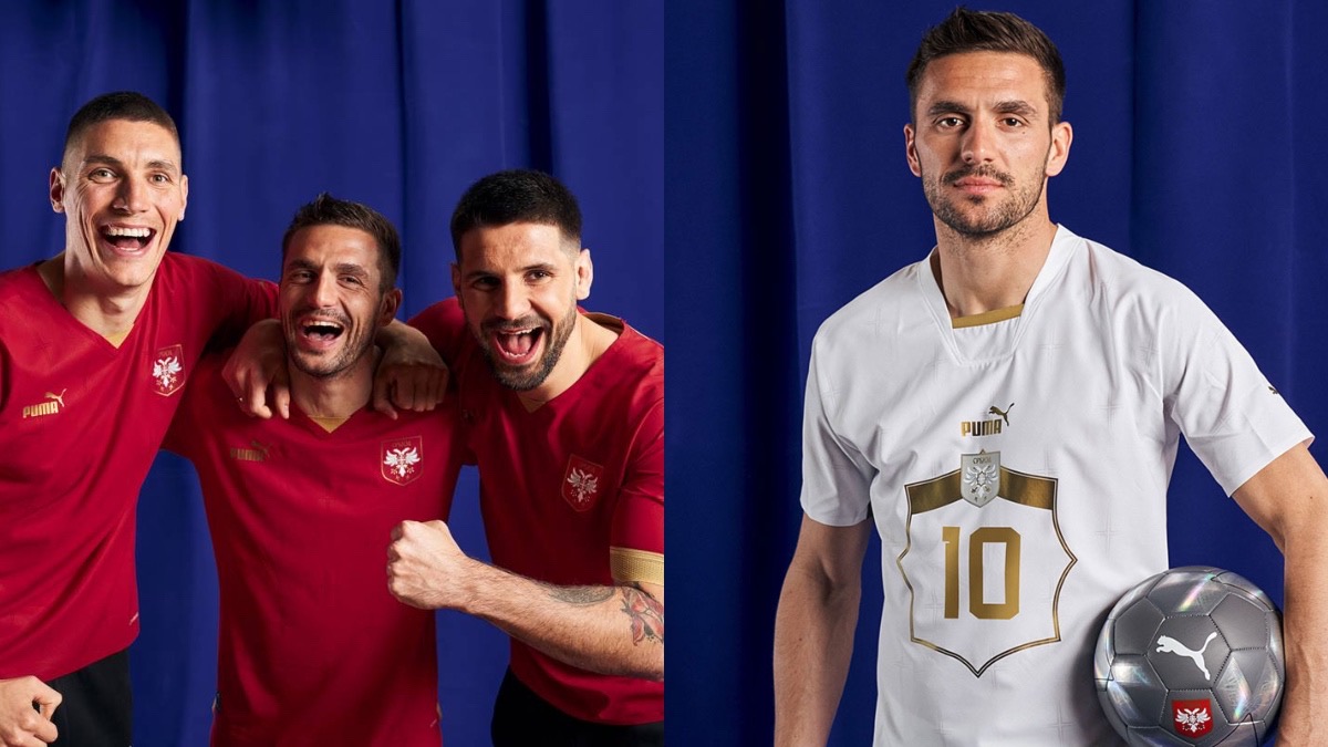 Equipaciones de Puma para Serbia en el Mundial de Qatar 2022.