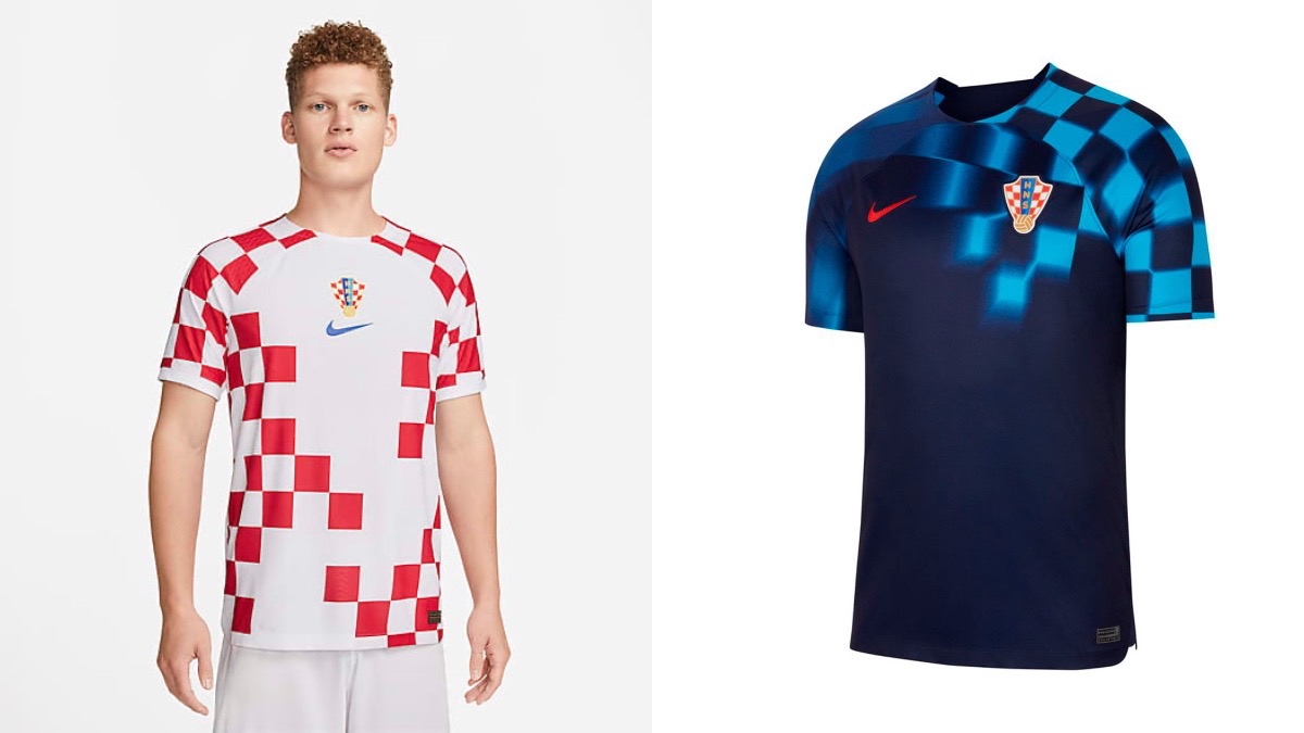 Camisetas de la selección de Croacia para el Mundial de Qatar diseñadas por Nike.