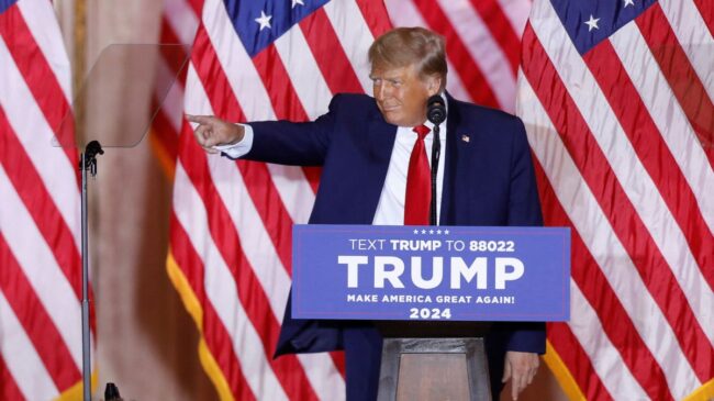 Donald Trump anuncia su candidatura a las elecciones presidenciales de 2024