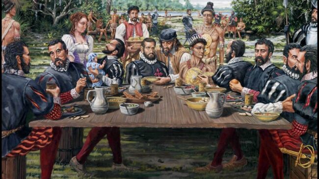 Los españoles celebraron Acción de Gracias casi un cuarto de siglo antes que los británicos
