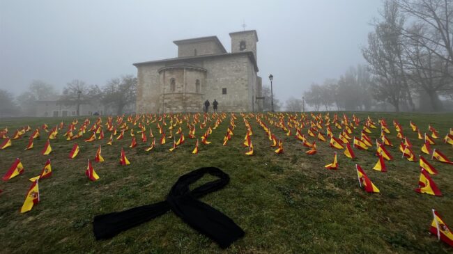 Vox coloca 379 banderas españolas en Vitoria para recordar los crímenes de ETA sin resolver