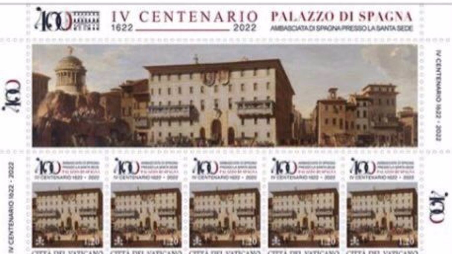 El Vaticano emite un sello para conmemorar los 400 años de la Embajada de España
