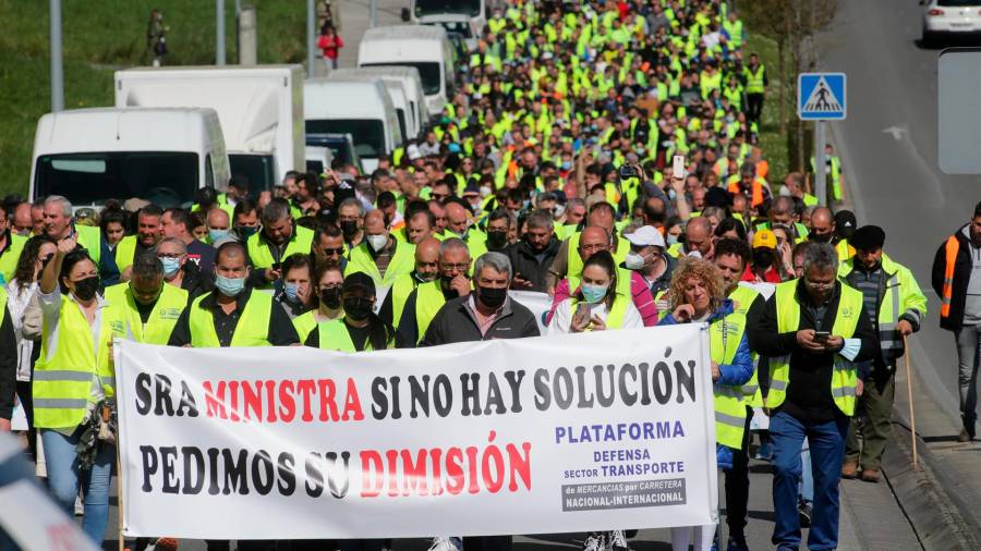 Los transportistas dicen sentirse «engañados» por el Gobierno