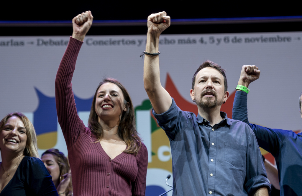 La pareja que lidera Podemos, Pablo Iglesias e Irene Montero