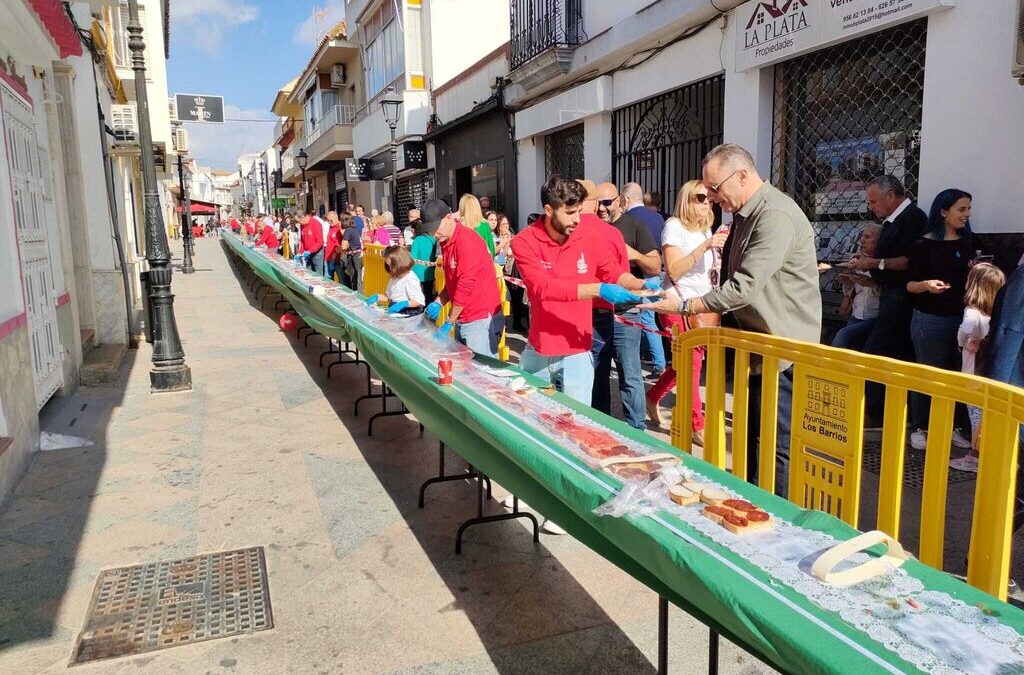 Tosta ibérica de récord Guinness en un pueblo de Cádiz: 150 metros