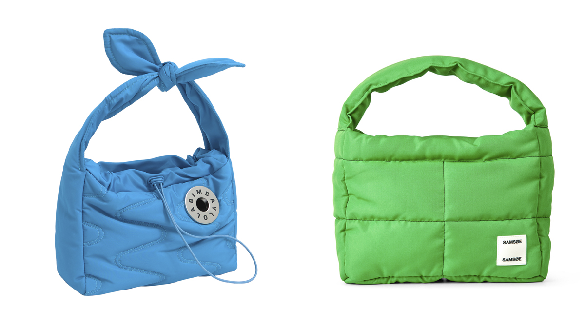 BIMBA Y LOLA Bolso acolchado azul // SAMSOE SAMSOE Modelo cuadrado verde