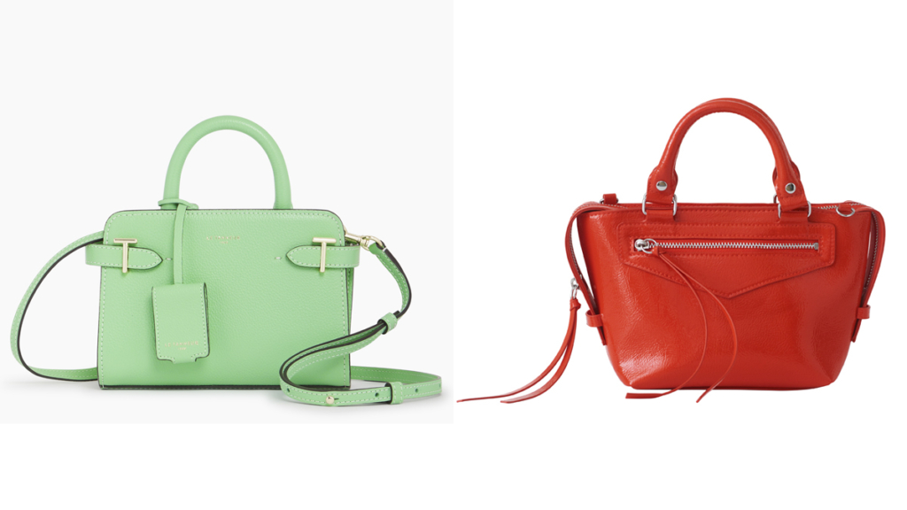 LE TANNEUR Bolso d mano verde // H&M Modelo en color rojo