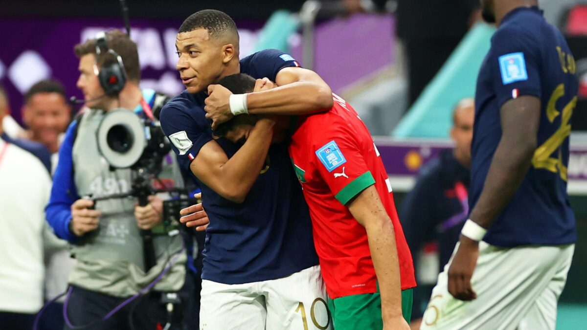 El mensaje de Mbappé a Achraf tras la victoria de Francia sobre Marruecos: «Habéis hecho historia»