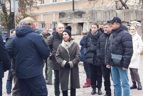 Margarita Robles visita por primera vez Ucrania desde el inicio de la guerra