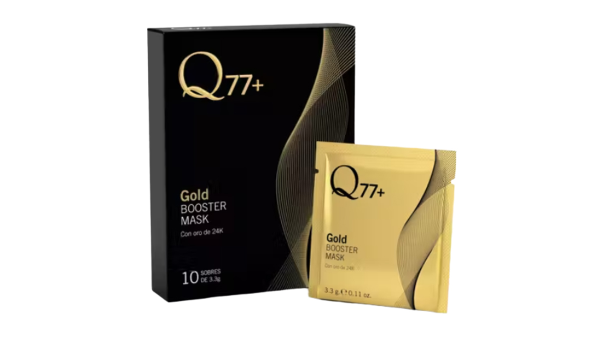 Mascarillas Gold Booster Mask de Q77+. PVP: 99€ (10 sobres)