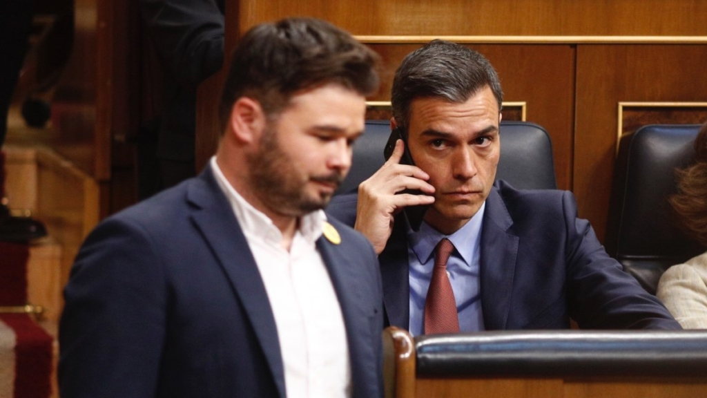 Pedro Sánchez y Gabriel Rufián empujan por modificar la malversación ante las dudas de Podemos