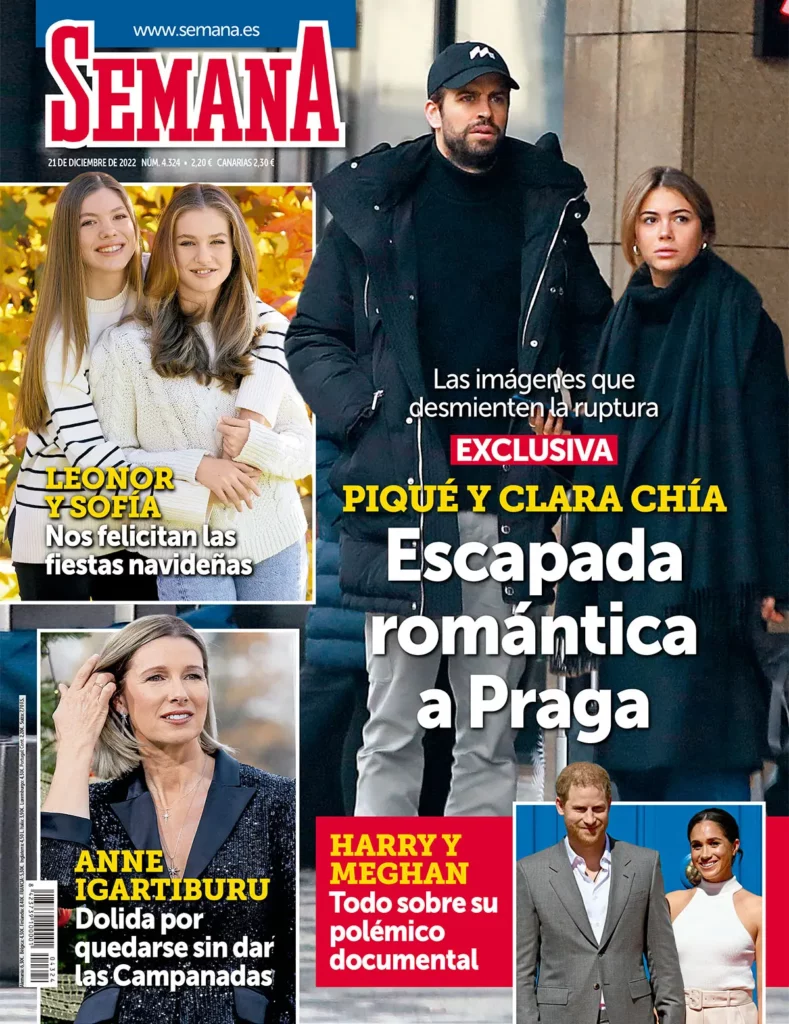 Gerard Piqué y Clara Chía en la revista Semana
