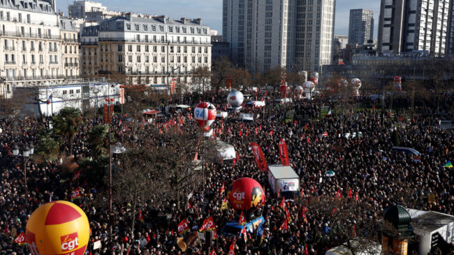 Los sindicatos franceses anuncian dos días de huelga más contra la reforma de las pensiones