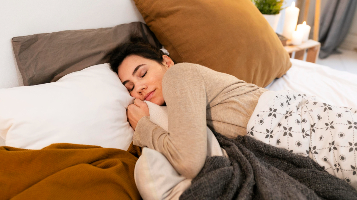 Una mujer durmiendo plácidamente