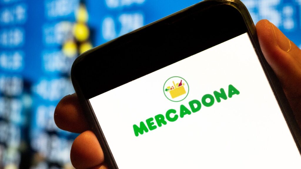 El logo de Mercadona en un smartphone. 