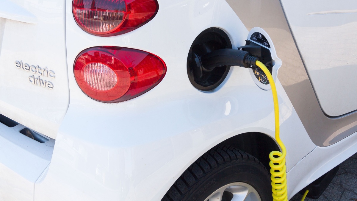 Punto de carga de coches eléctricos.