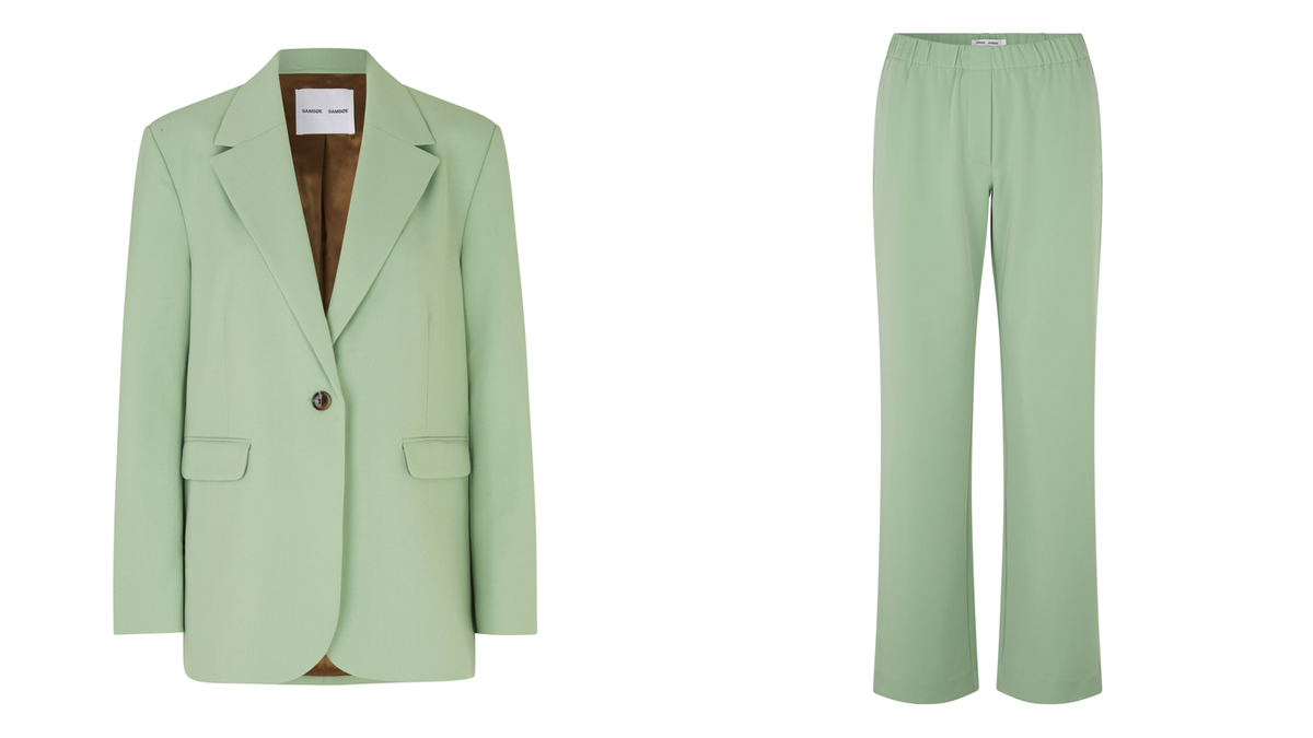 Traje masculino en verde mint de Samsoe Samsoe