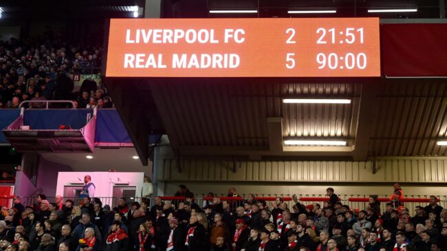 (VÍDEO) El gesto de la afición del Liverpool con la del Real Madrid tras recibir cinco goles que ya es historia de la Champions