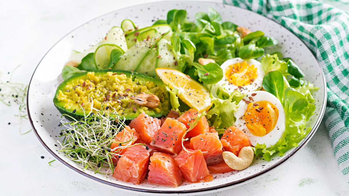 Un plato de la dieta keto