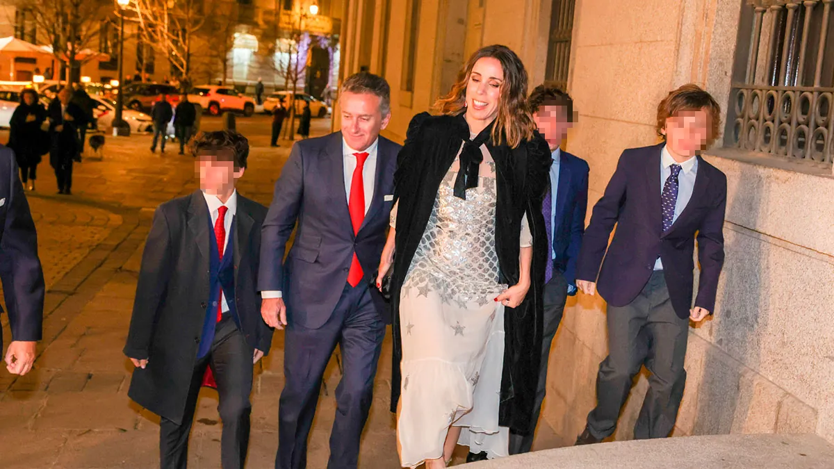 Ana Aznar, con Alejandro Agag y sus hijos