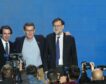 Feijóo presume de unidad en el PP arropado por Aznar y Rajoy: «Ahora toca volver a unir al país»