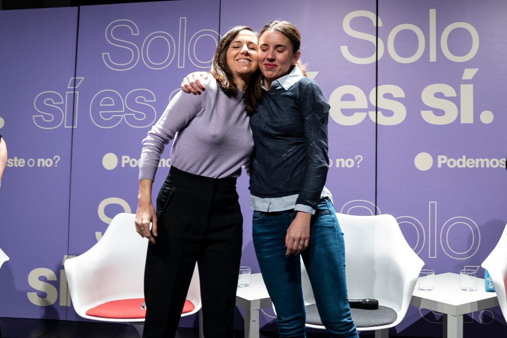 Las ministras de Podemos Irene Montero y Ione Belarra