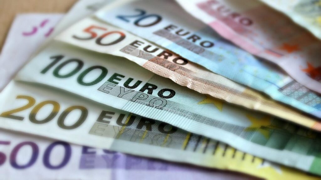 Billetes de euro. 