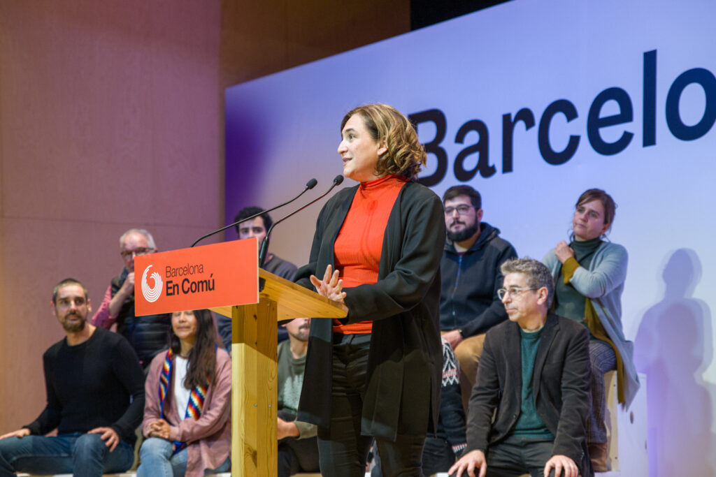 La alcaldesa de Barcelona Ada Colau, presenta a los 20 primeros candidatos de su lista