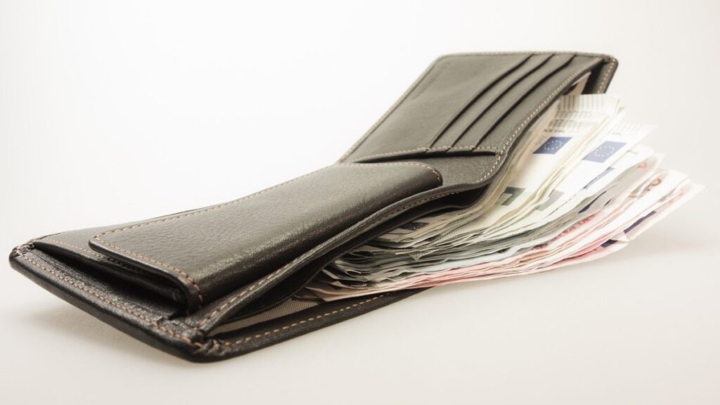 Una cartera con dinero. Foto: Pixabay