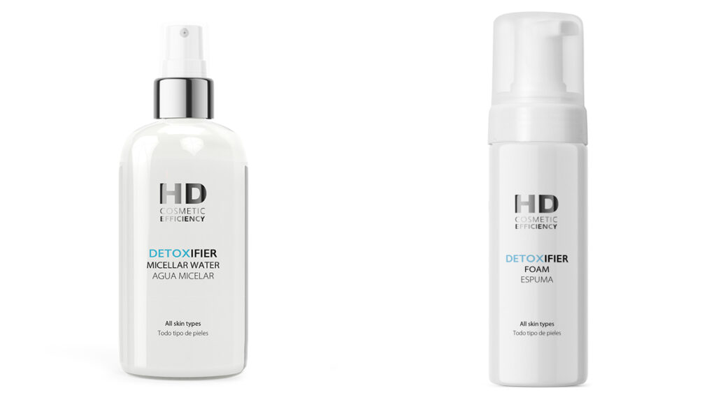 Agua micelar y espuma limpiadora de HD Cosmetic Efficiency