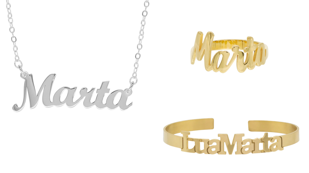 Joyas personalizadas de la firma Luamarta. (PVP: entre 59€ y 102€)