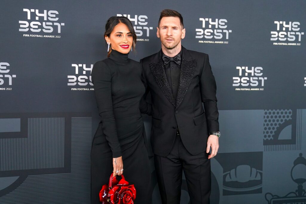 Lionel Messi y Antonella Roccuzzo en los premios The Best