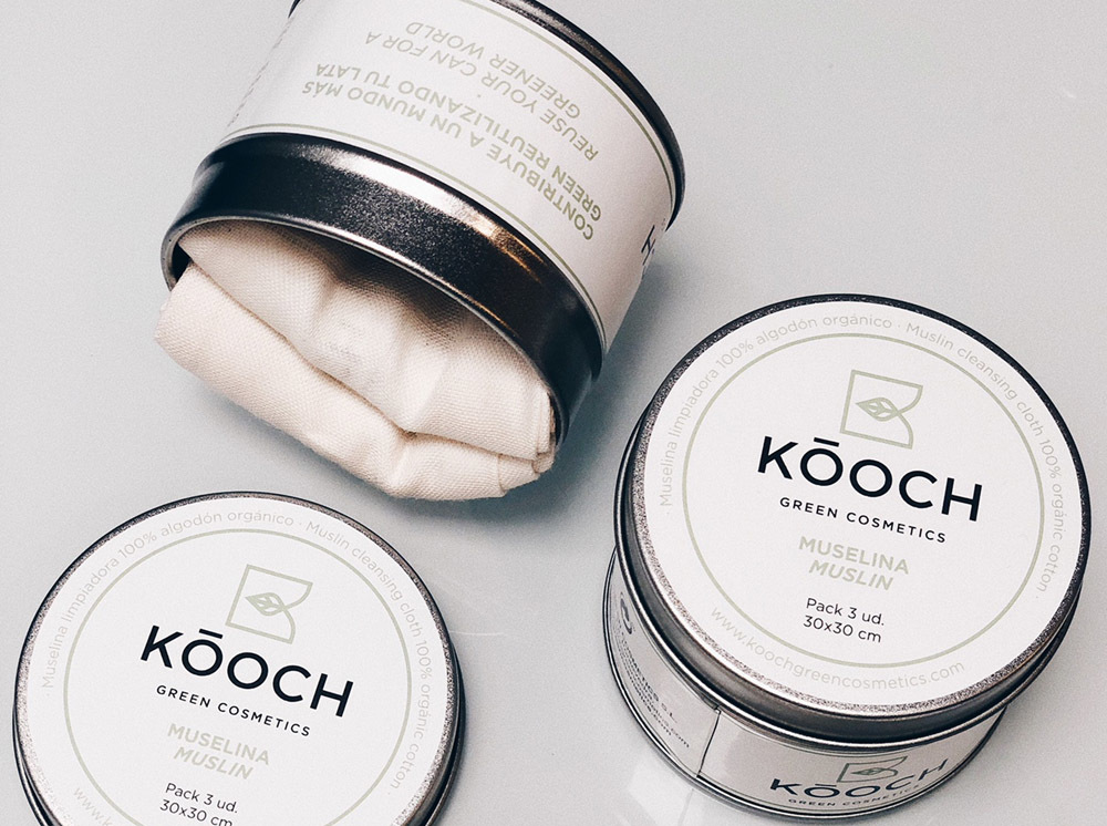 Muselinas de la firma Kooch para usar en la limpieza facial