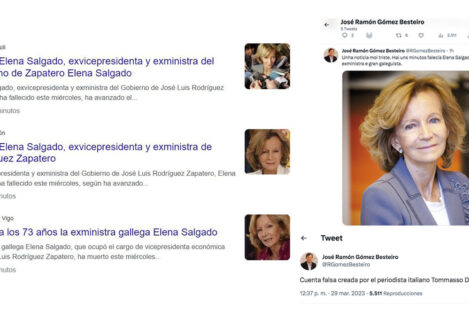 Un 'periodista' italiano cuela el bulo de la muerte de Elena Salgado a algunos medios