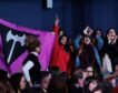 Activistas contra la ‘ley trans’ increpan a Montero durante el acto de Igualdad por el 8-M