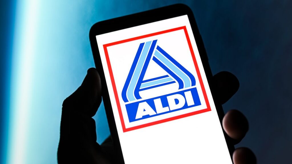 Logo de Aldi en un smartphone. 