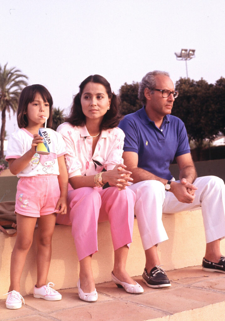 Isabel Preysler y Miguel Boyer con su hija Ana