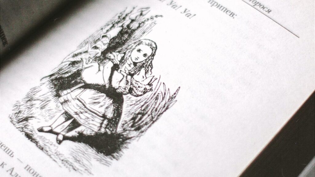 Ilustración del libro Alicia en el País de las Maravillas. 