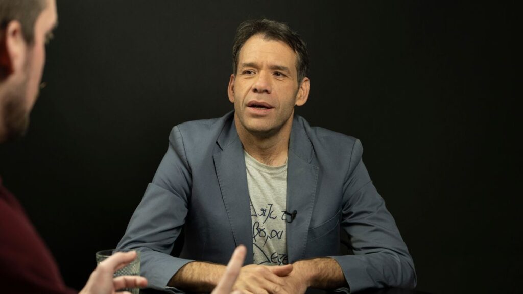 Rubén Amón durante la entrevista
