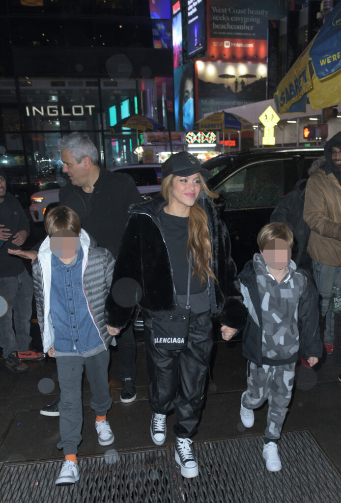 Shakira y sus hijos en Nueva York