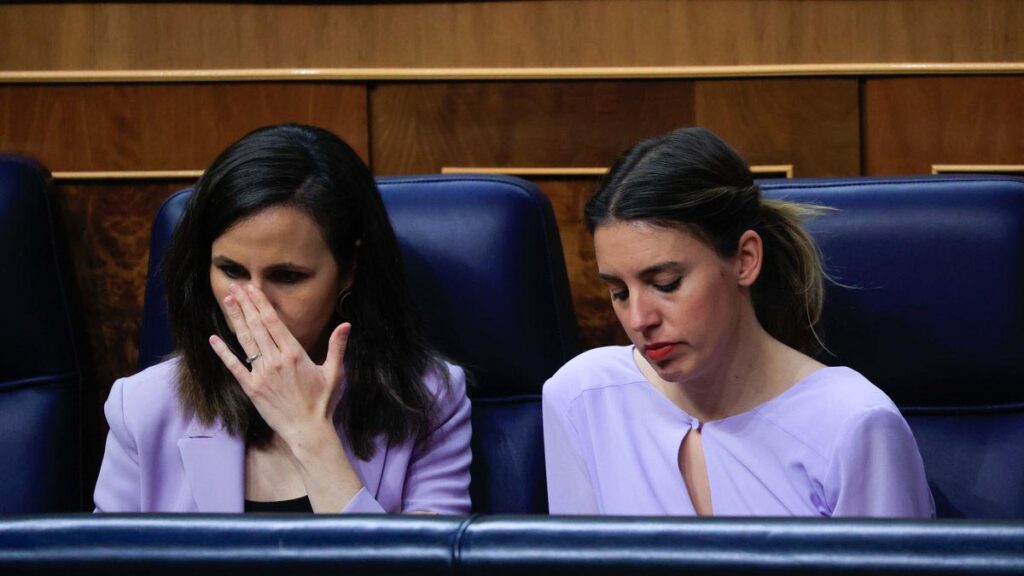 Las ministras de Podemos, Ione Belarra e Irene Montero