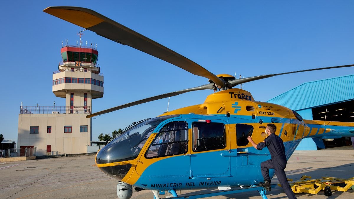 El helicóptero Pegasus de vigilancia de Tráfico.